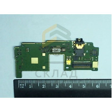 Плата дополнительная в сборе с разъёмом гарнитуры, вибромотором, внешней камерой и датчиком света, оригинал Alcatel SBH16T00000C