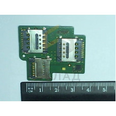 Держатель и считыватель двух сим-карт в сборе со слотом карты памяти на плате, оригинал Alcatel SBH27K40000D