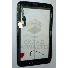 Передняя панель в сборе с сенсорным стеклом (тачскрином) (Black), оригинал Alcatel F-GBCA19C0A10C0