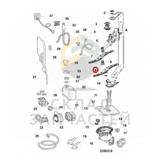 РАСПЫЛИТЕЛЬ НИЖНИЙ ПЛАСТИК. PLP2, оригинал Indesit C00297952