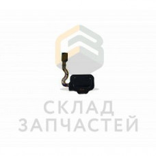 Кнопка с датчиком отпечатка пальца на шлейфе (Black), оригинал Samsung GH96-10834A