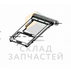 Лоток SIM + карты памяти (Silver), оригинал Samsung GH98-39260B