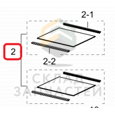 Полка холодильника в сборе, оригинал Samsung DA97-14801A