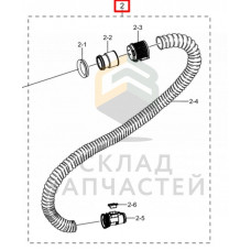 Шланг св сборе, цвет серебристый, оригинал Samsung DJ97-00887G