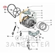 Ремень для стиральной машины 1195H8 PHE, оригинал Indesit C00082318