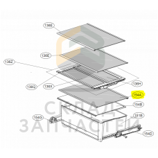 Полка холодильника в сборе, оригинал LG AHT74593901