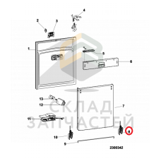 Завес (петля) двери правая для посудомоечной машины, оригинал Ariston C00302997