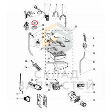 Жгут в сборе Indesit Basic 33 см 9-м., оригинал Indesit C00273667