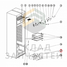 Корпус овощного ящика холодильника, оригинал Indesit C00857207